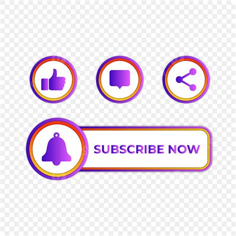 Like Comment Share Vector Hd Png Images Youtube Button Set Like Comment Share Subscribe Icon