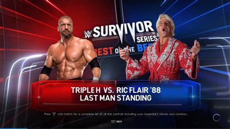 Wwe2k22 Triple H Vs Ric Flair 88 Last Man Standing Match Youtube