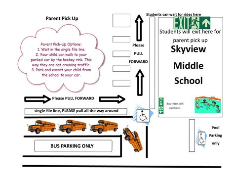 Parking Lot Map Skyview Middle School