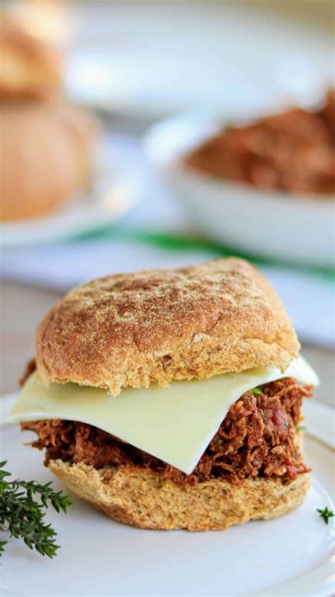 Slow Cooker Pulled Beef Healthy Low Fat Tastefully Vikkie