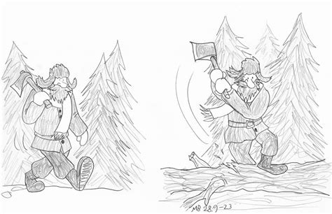 Chopping wood by Mara999 on DeviantArt