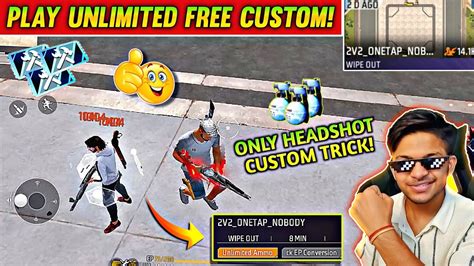 Free Fire Only One Tap Headshot Craft Land Map Code How To Play