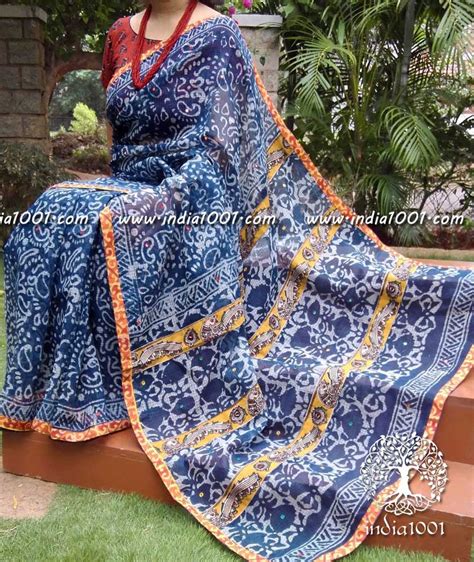 Dabu Printed Sarees – India1001.com