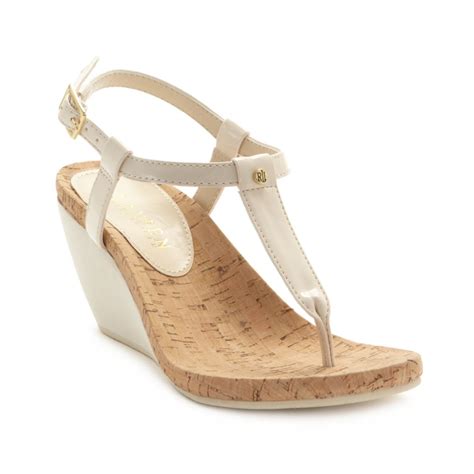 Lauren by ralph lauren Rosalia Wedge Sandals in Natural | Lyst