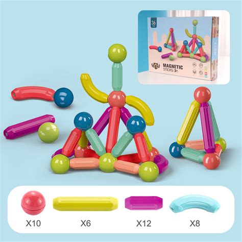 ขนาดใหญ่ Diy ชุดก่อสร้างแม่เหล็ก Early Learning Constructor Variety