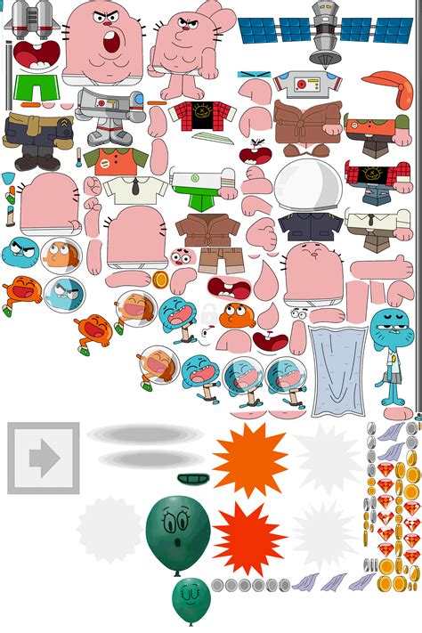 General Sprites - The Amazing World of Gumball: Sky Streaker - Mobile