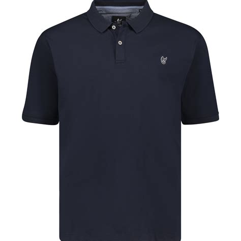 Polo Shirt Stay Fresh In Navy By Hajo Up To Oversize 6xl