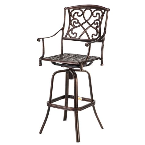 Wrought Iron Black Swivel Patio Bar Chairs 2 Pack • Fence Ideas Site