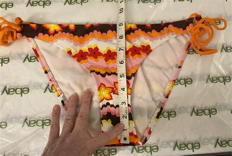 CITRUS 2 Piece Swimsuit White Orange Pink Floral Design Bikini Sz L 8 10 MINT EBay
