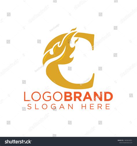 C Letter Flame Fire Logo Vector Stock Vector (Royalty Free) 1403634551 ...