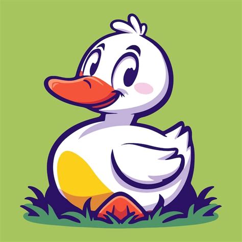 Dibujo animado de pato gratuito obra de arte vectorial diseño gráfico