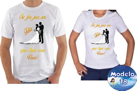 Kit Dia Dos Namorados Camisetas Personalizada Casal No Elo