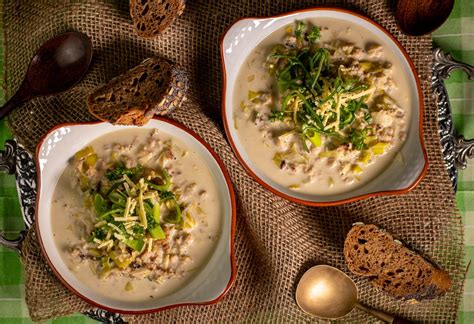 Vegane Lauch Käse Suppe mit Hack schnell und einfach Dailyvegan