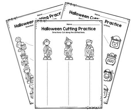 Free Printable Halloween Cutting Worksheets The Keeper Of The Memories