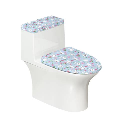 Suhoaziia Rabbit Toilet Seat Lid Cover Standard Elongated Toilet Lid