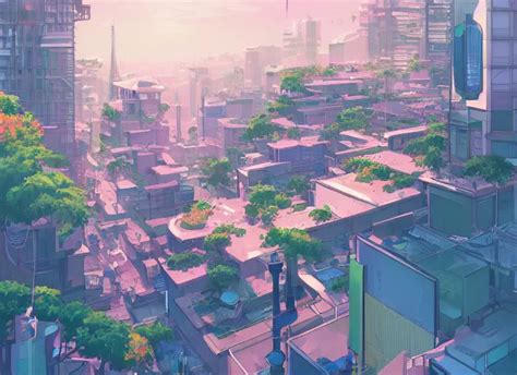 Spirited Away City Landscape Lofi Art Stable Diffusion Openart