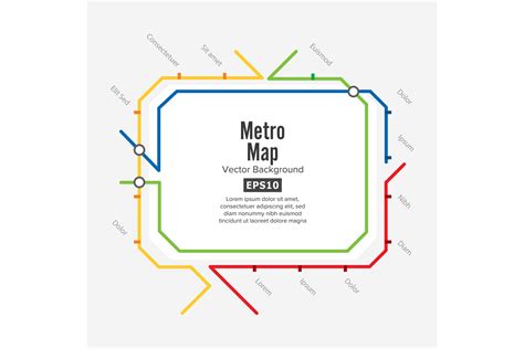 Metro Map Vector. Fictitious City Public Graphic by pikepicture ...