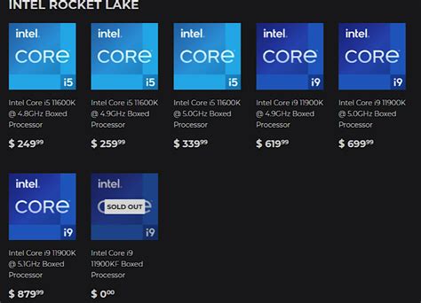 Pre Binned Intel Rocket Lake S CPUs Are Now Available Core I5 11600K