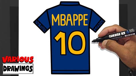 How To Draw MBAPPÉ France Shirt 10 YouTube