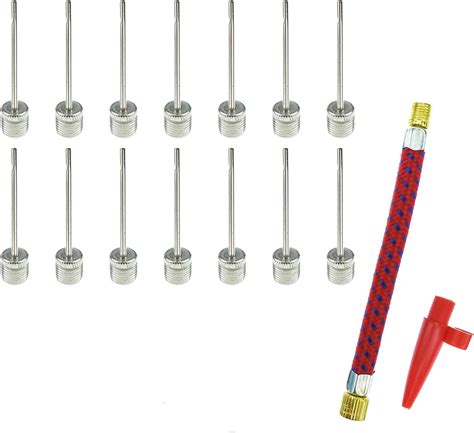 Casewin 12 Pack Ball Pump Needles Stainless Steel With Valve Adapter