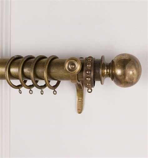 CURTAIN POLE IN ANTIQUE BRASS | Curtain Poles | Curtain Poles ...