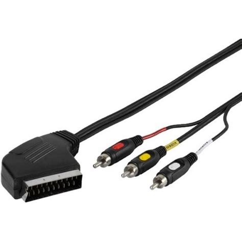 Кабель RCA SCART Vivanco SCART папа 3 RCA папа 2м 47017 купить по