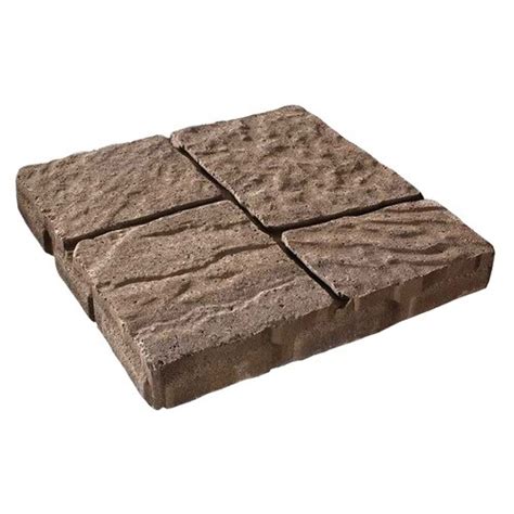 Oldcastle Four Cobble Tancharcoal Concrete Patio Stone Common 16 In X 16 In Actual 156 In