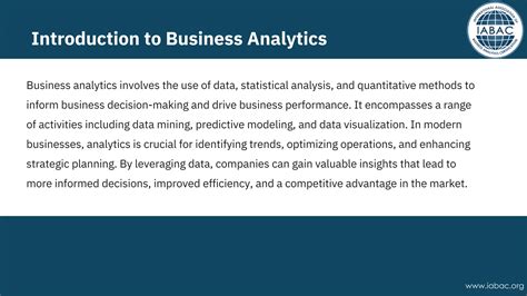 Understanding Key Business Analytics Skills For Success Iabac Ppt