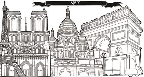 Paris Skyline Drawing at PaintingValley.com | Explore collection of ...