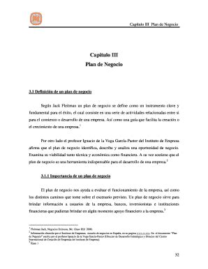 Fillable Online Catarina Udlap Cap Tulo III Plan De Negocio Fax Email