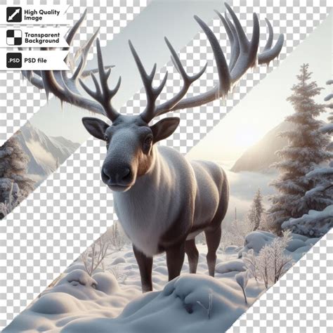 Premium Psd A Deer With Antlers Is Shown In A Picture With The Words