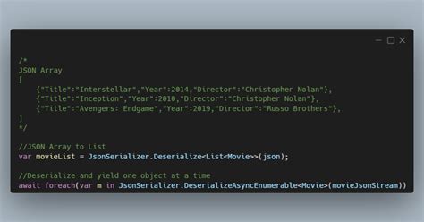 C Deserialize A JSON Array To A List MAKOLYTE