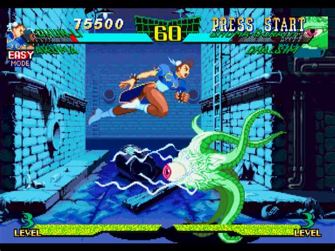 Screenshot Of Marvel Super Heroes Vs Street Fighter Playstation