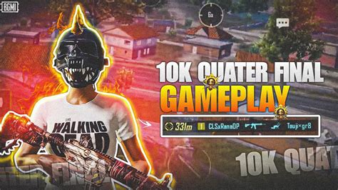 10k Quater Final Gameplay Bgmi Solo 6 Kill In Tournament Bgmi