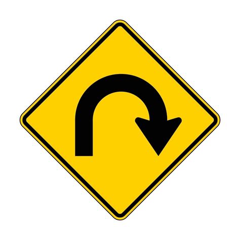 Right Hairpin Curve Ahead Sign W1 11r Advanced Sign