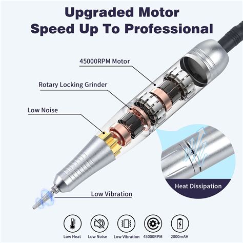 Rpm Professional Rechargeable Electric Nail Drill Machine Nail