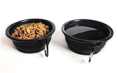 Travel Dog Bowl, Collapsible Pets Travel Bowl 2-Pack for Food & Water ...