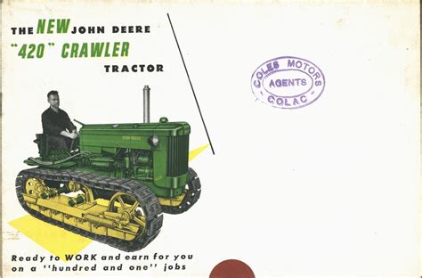 Descriptive Booklet John Deere 420 Crawler Tractor 1956