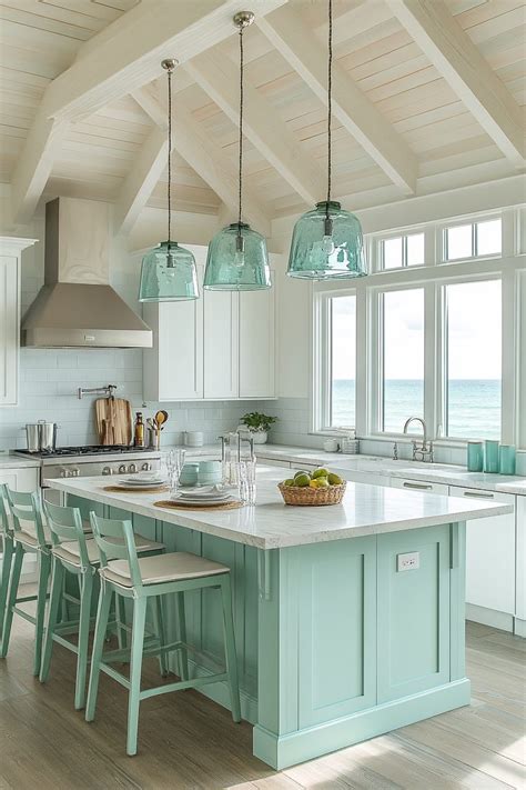 29 Coastal Farmhouse Kitchen Ideas To Merge Seaside Charm With Country