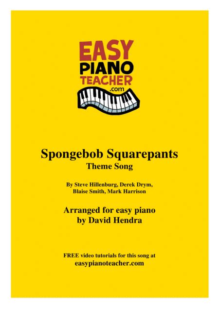 Spongebob Squarepants Theme Song Very Easy Piano With Free Video