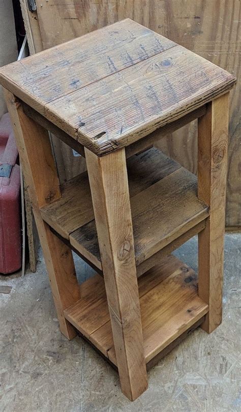 Reclaimed Rustic Barnwood Nightstand Nightstands Reclaimed Distressed