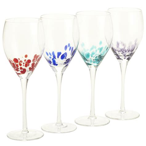 Color Dots Wine Glass Set Wine Glass Set Wine Glass Glass