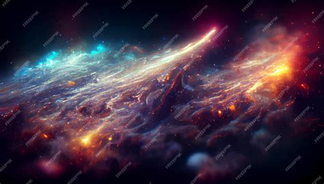 Premium Photo | Space epic realistic galaxy illustration