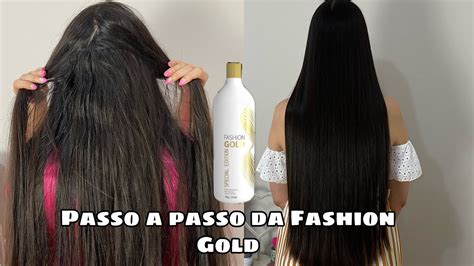 Como Aplicar A Progressiva Fashion Gold Em Casa Youtube