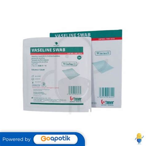 WINNER WINTUELL VASELINE SWAB 2 CHLOEHEXIDINE 10 CM X 10 CM SACHET