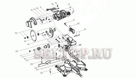 Запчасти для торцовочной пилы Metabo kgs 255 (тип 0102550000 11) (часть ...