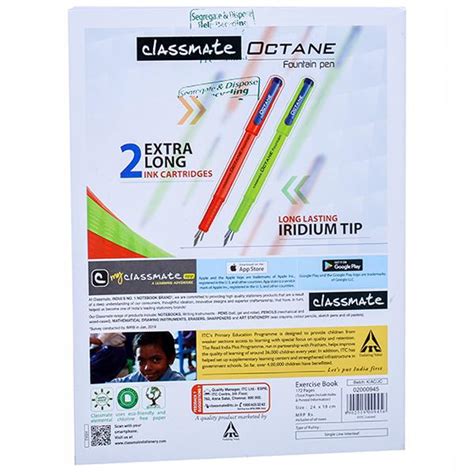 Buy Classmate Single Line Interleaf Notebook 24 Cm X 18 Cm 172 Pages