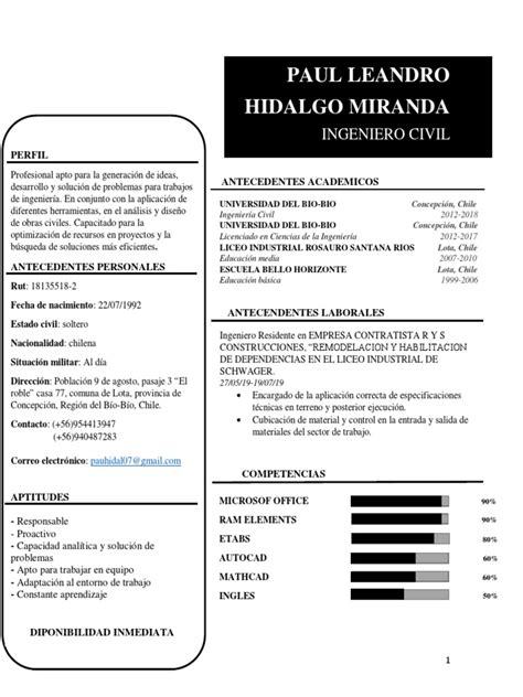 CV Paul Hidalgo 2 | PDF | Ingeniería | Science