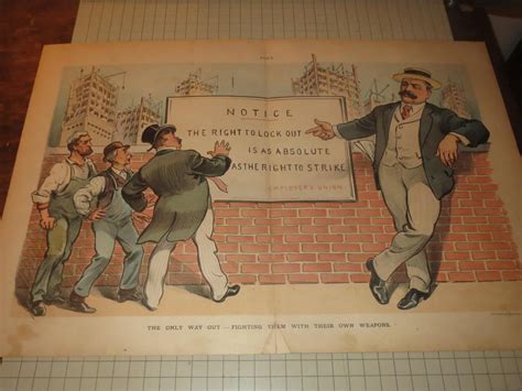 1903 Puck Lithograph Of The Only Way Out Fighting Them With Their