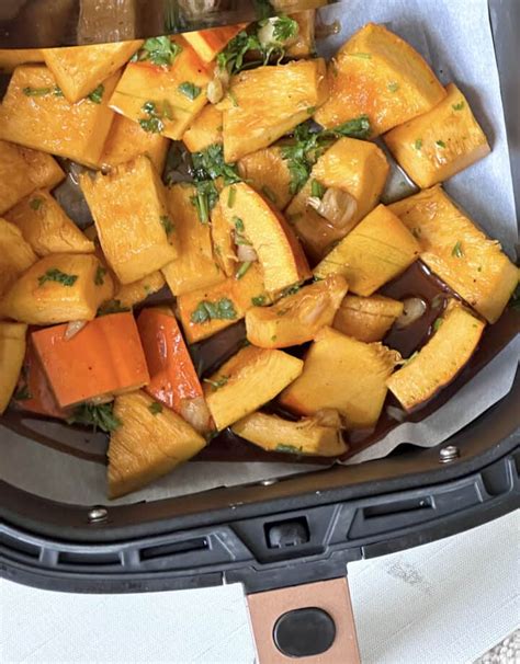 Air Fryer Roasted Pumpkin Cubes Tasty Oven